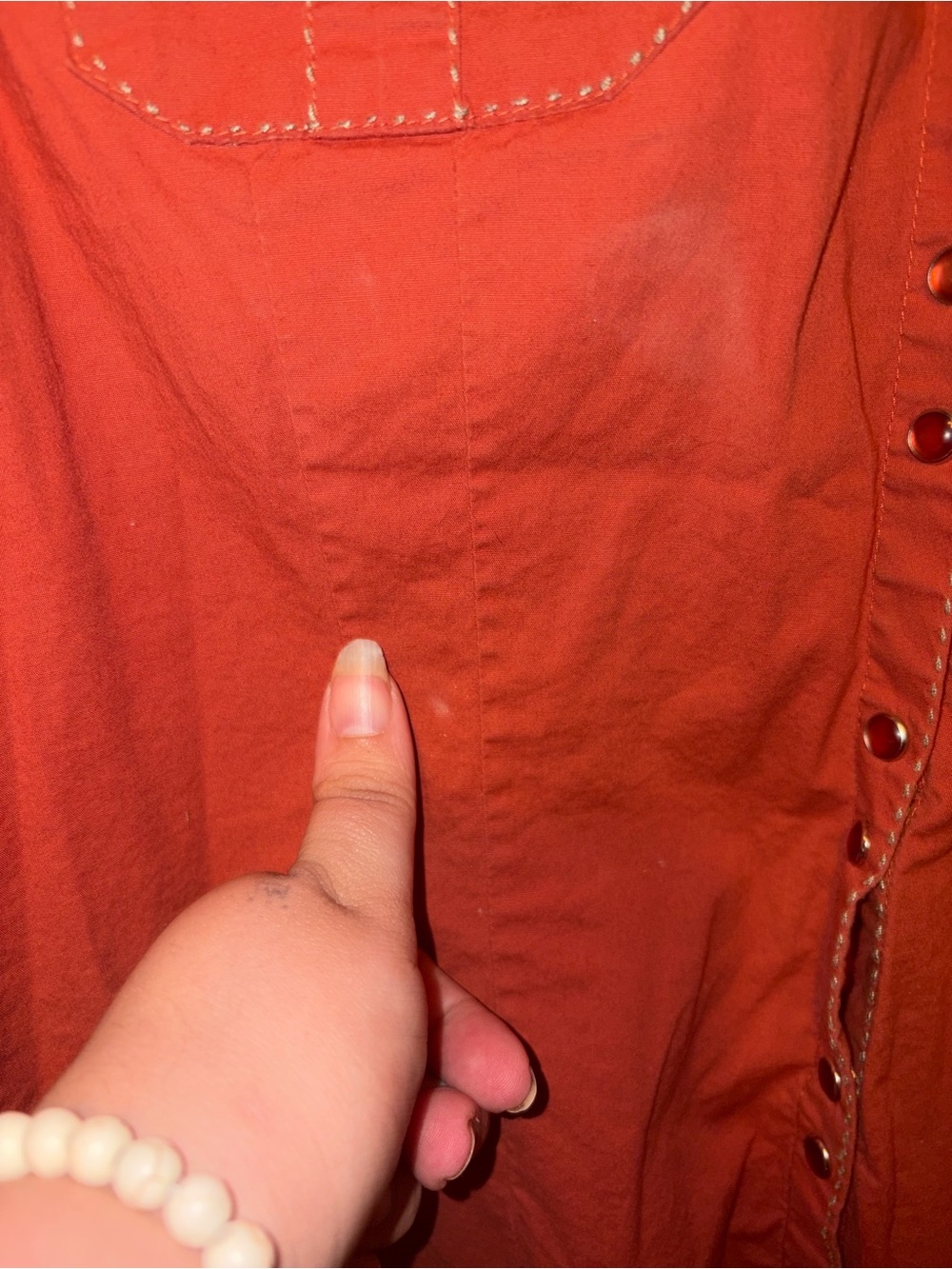 Harley-Davidson Short-Sleeve Button-Down Shirt - Orange - Picture 3 of 4